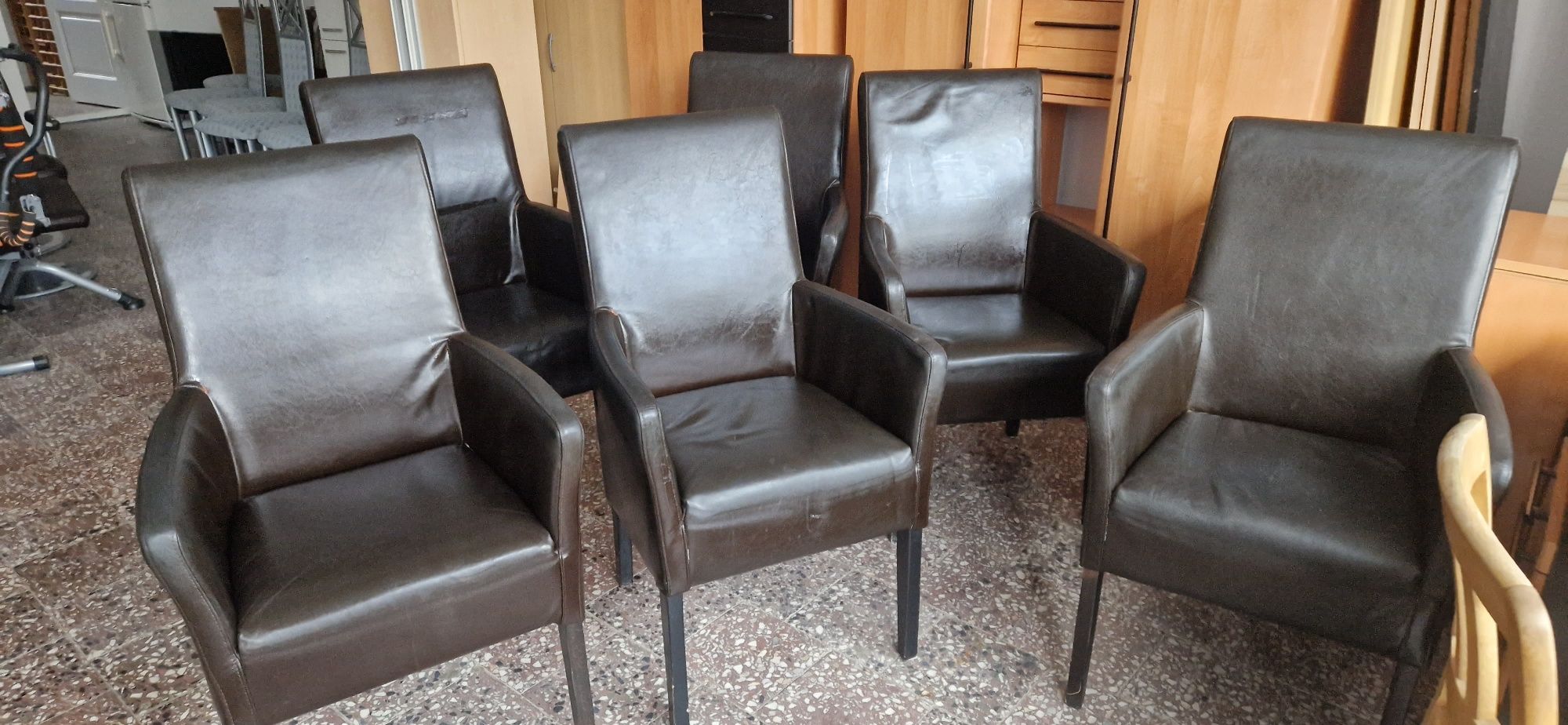 6 scaune din piele naturala
