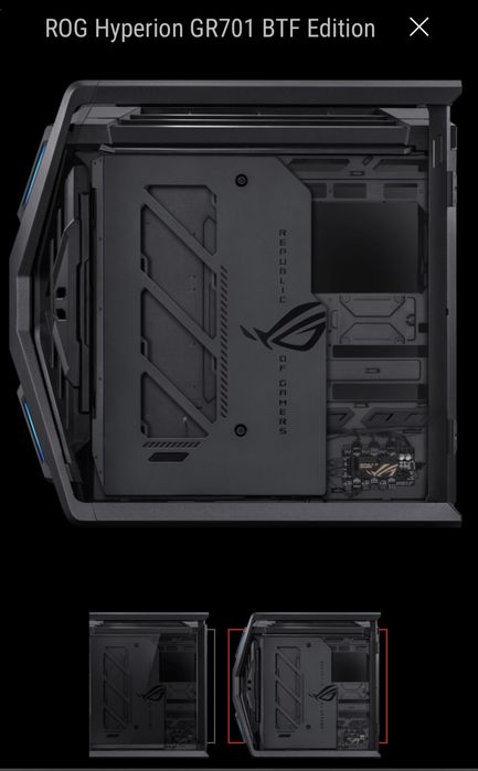 Carcasa PC Asus ROG Hyperion BTF neagra [800 lei mai putin vs magazin]