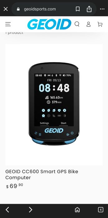 GEOID CC600 Smart GPS Bike Computer