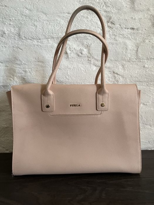 Чанта furla, цвят пудра