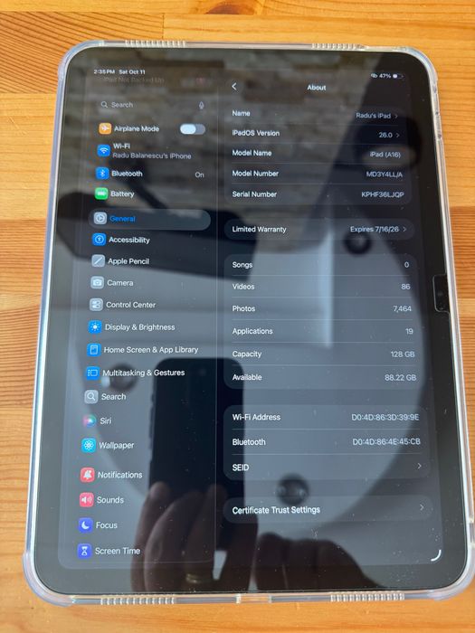 iPad 11 model MD3Y4LL/A 128Gb Wi-Fi - Aproape NOU