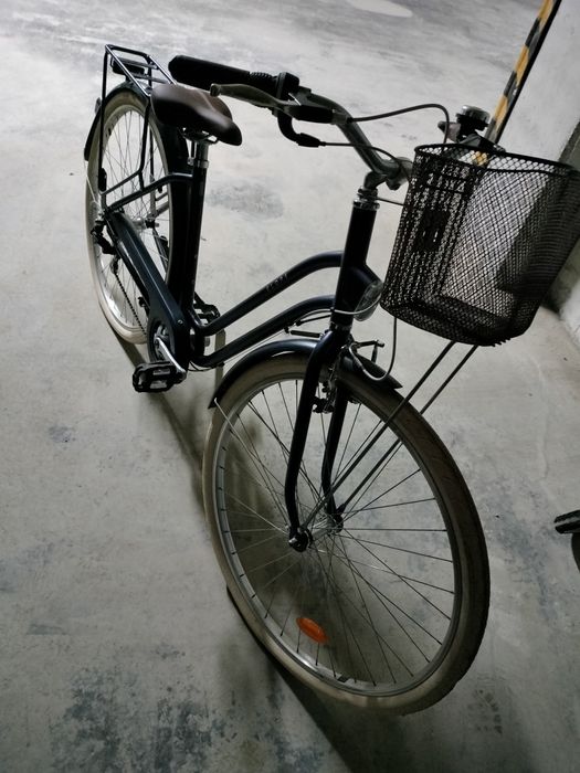 Bicicleta de oraș Elops 520 cadru jos albastru
