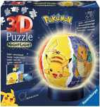 ПРОМО Нов 3D Пъзел Ravensburger от 72 Части - Светеща Топка Покемон