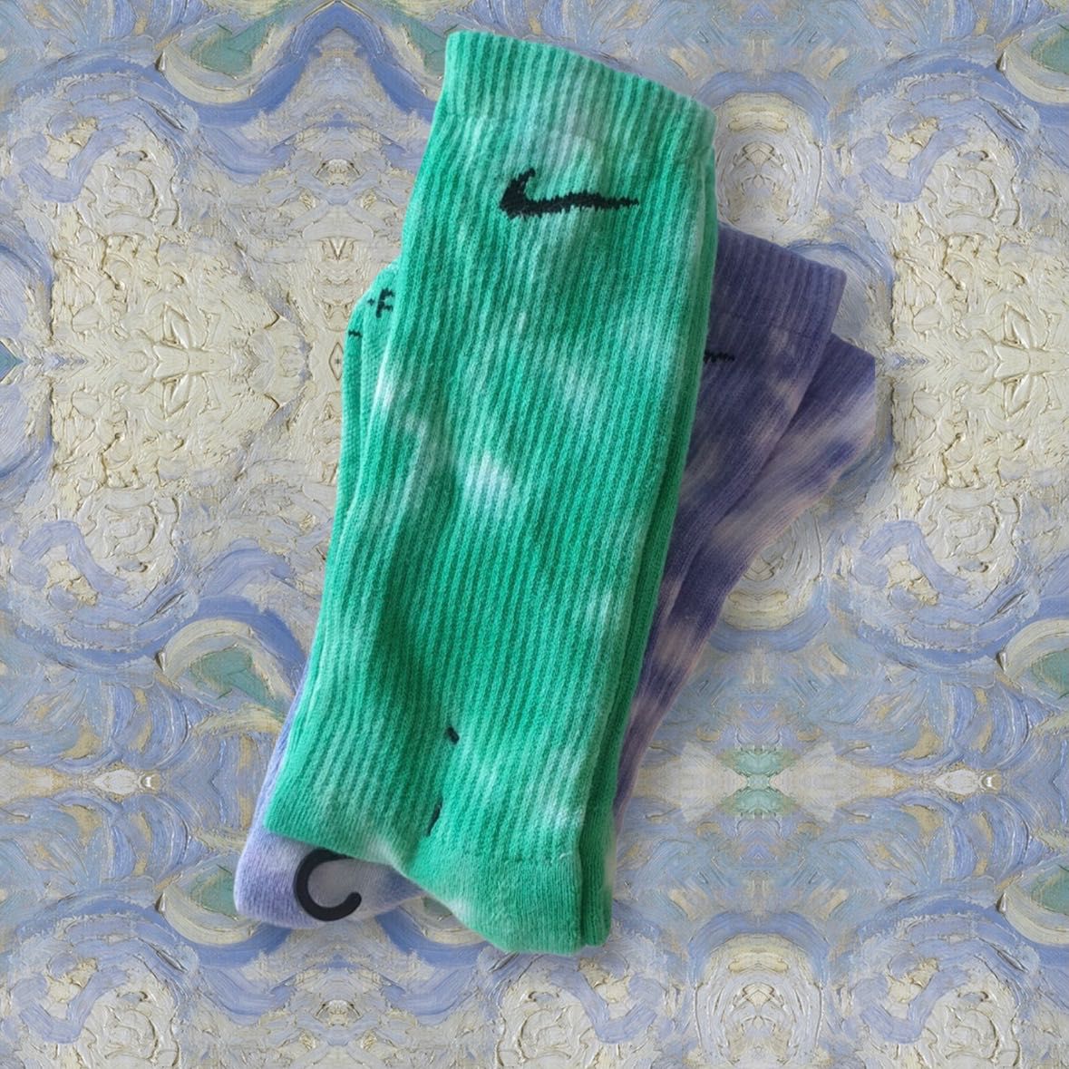 Nike Lab Tie Dye Cotton Cushioned Crew (multicolored socks)