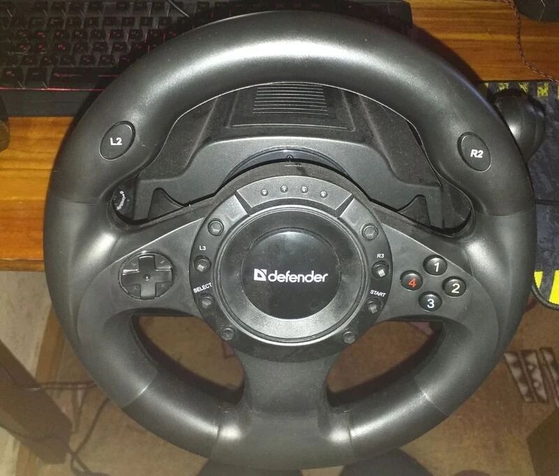 Руль Defender Forsage Drift GT черный