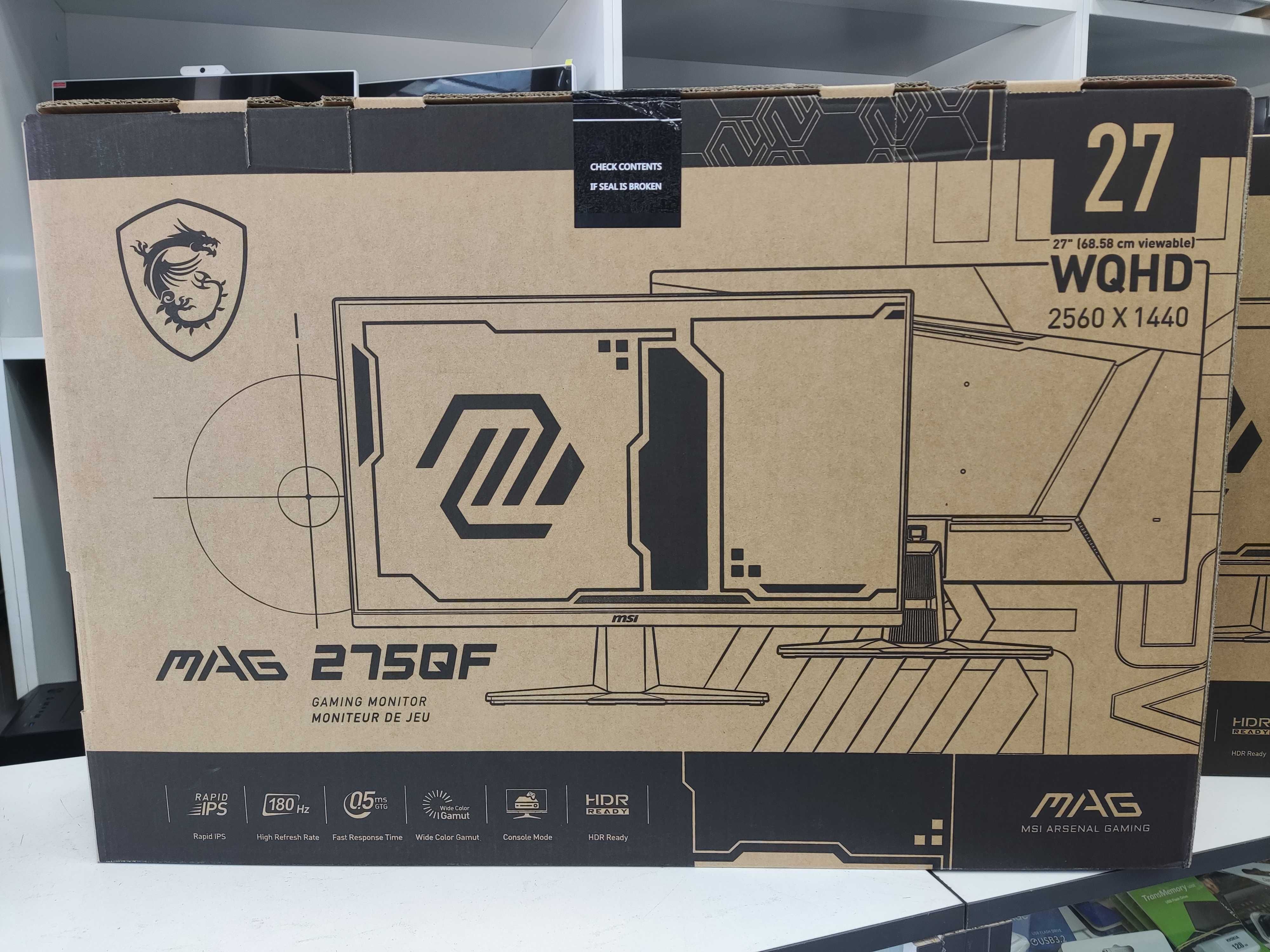 Монитор MSI MAG 275QF 27" 2K 180hz IPS, 180hz,1ms