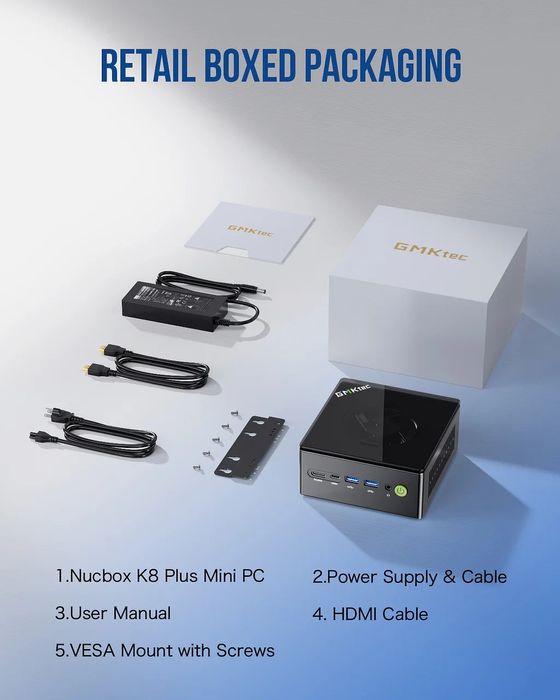 MiniPC GMKtec K8 Plus Ryzen 7 8845HS Radeon 780 32GB RAM + 2TB SIGILAT