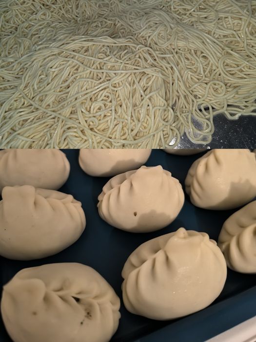 Лагман теста и манты рубленой на заказ