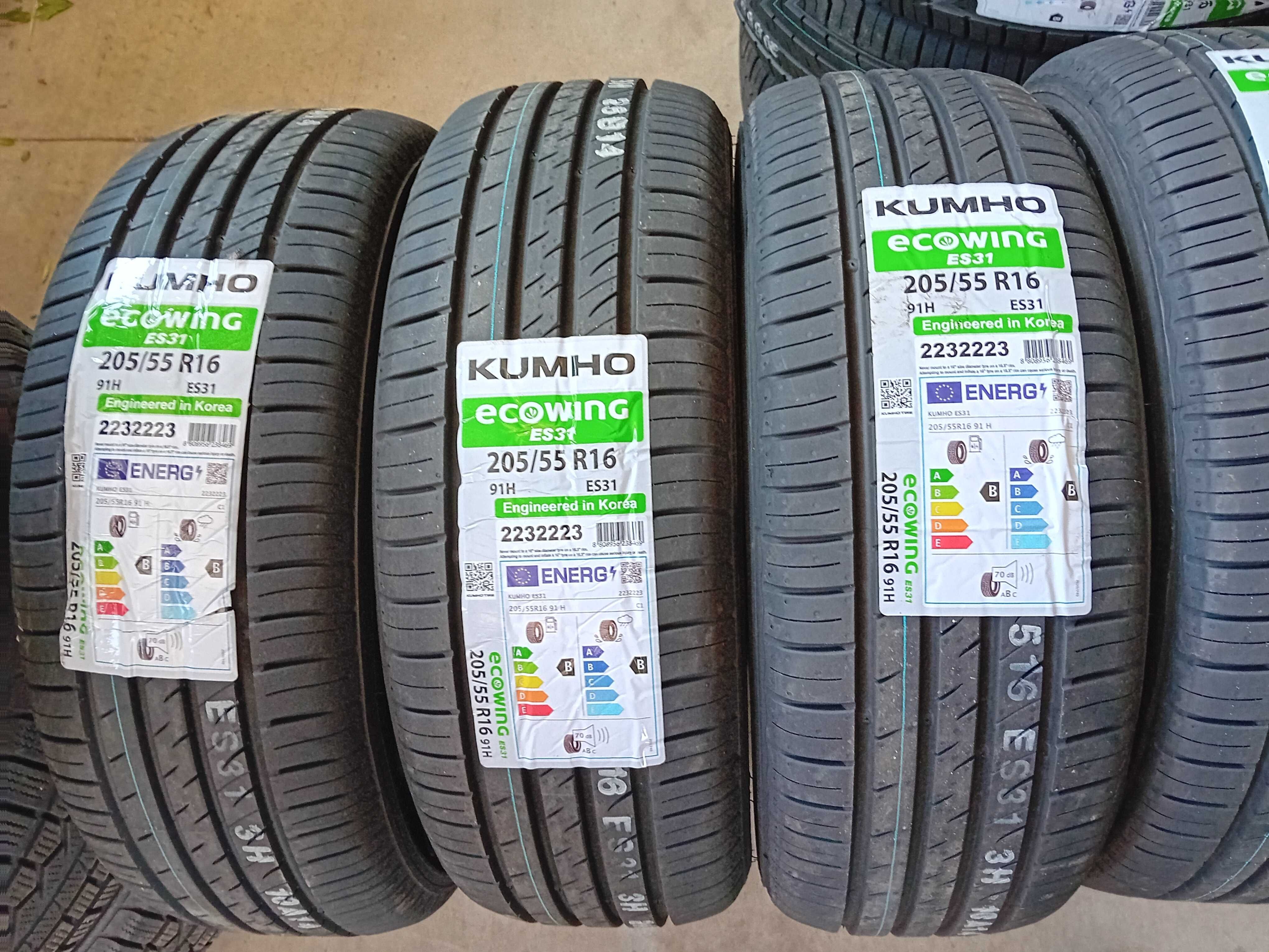 6бр.нови летни гуми Kumho 205 55 16 dot1124 цената е за брой!