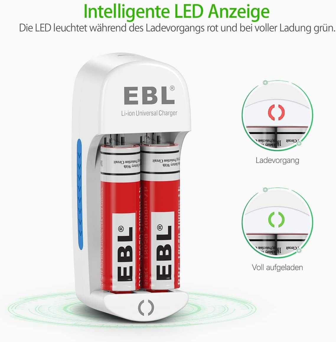 EBL Зарядно устройство за батерии и литиево зарядно устройство