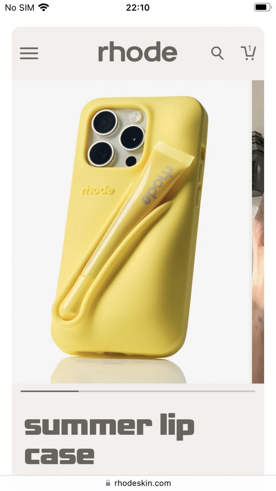 Rhode жълт калъф + гланц Lemontini Rhode case + Lip gloss Лимитиран