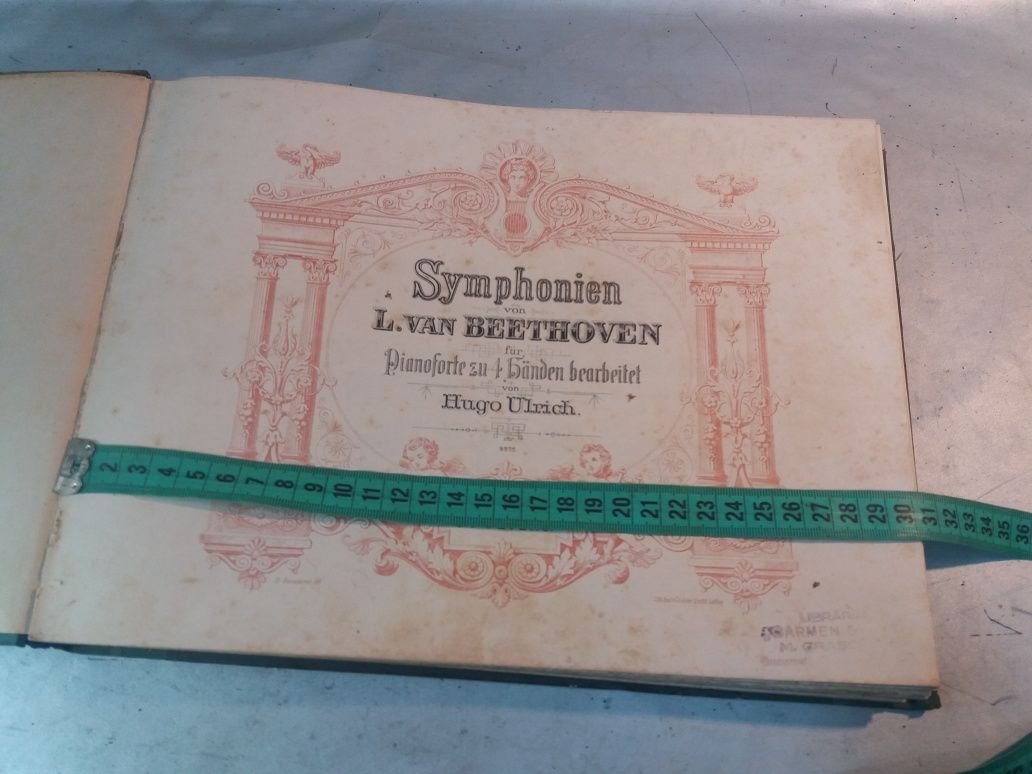 Beethoven simfonia carte din anii 60" de partituri veche de colecție