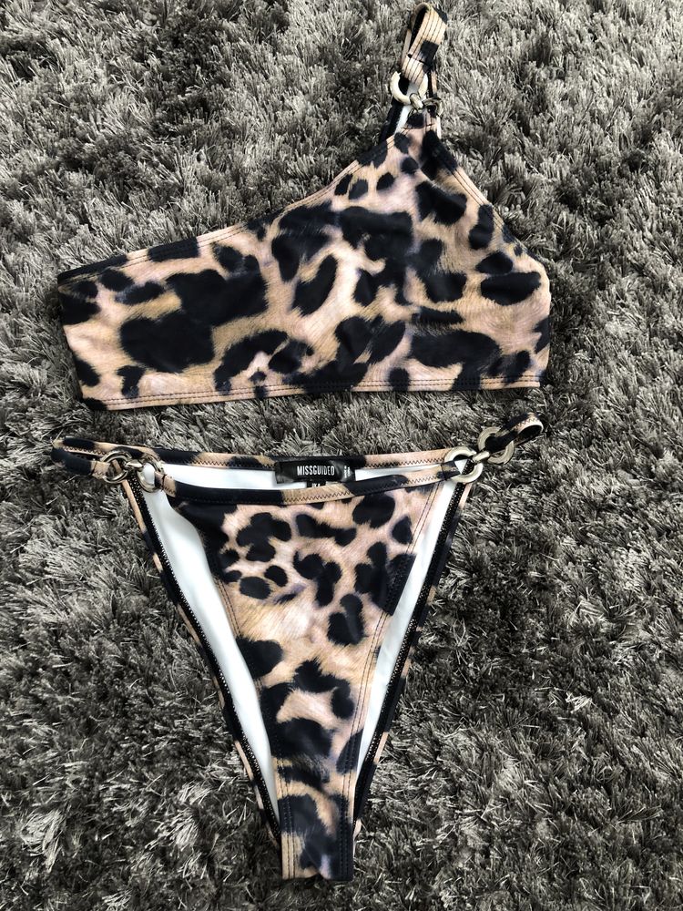 Costum de baie dama 2 piese Missguided animal print