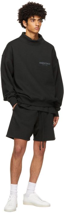 Мъжка блузка : Essentials Black Pullover Mock Neck Sweatshirt XL