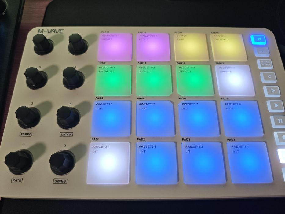 M-VAVE Portable MIDI Drum Pad,Wireless MIDI Controller SMC-PAD