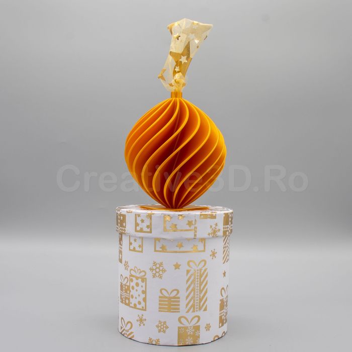 Glob de Craciun Spiral Cadou 90x100mm - multiple culori disponibile