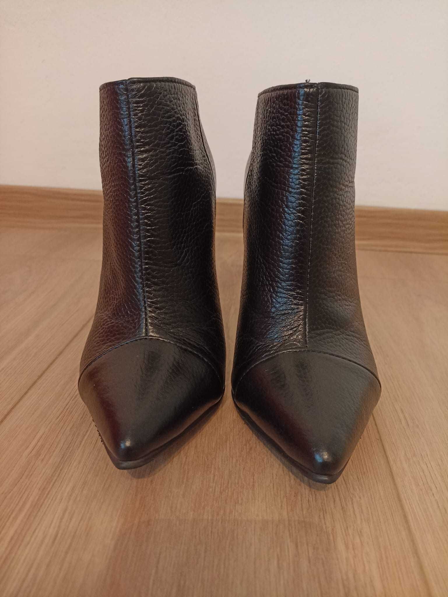 The 5th Element botine din piele naturala, cu toc