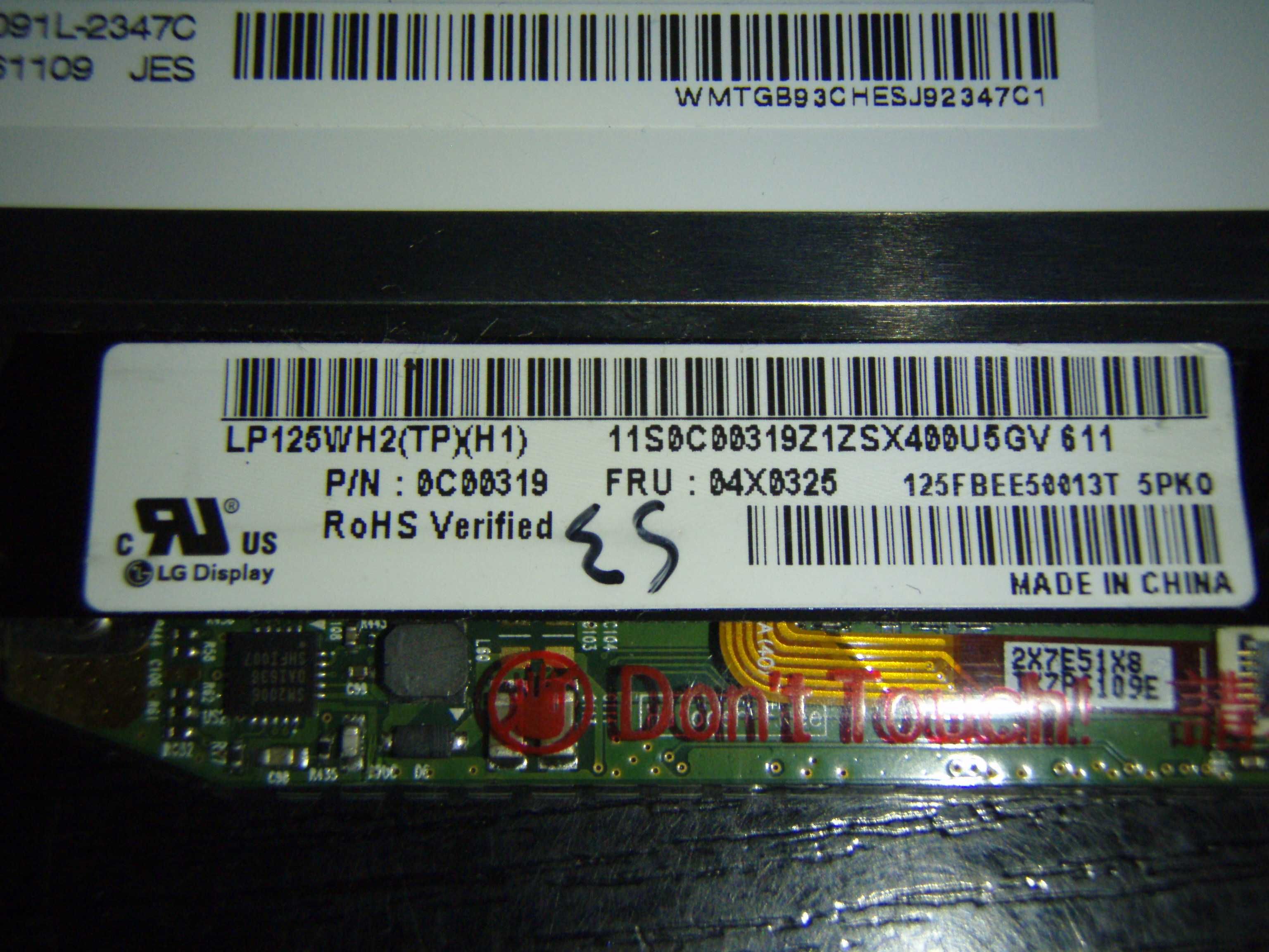 Display LED 12.5" slim 30 pini LG LP125WH2(TP)(H1)