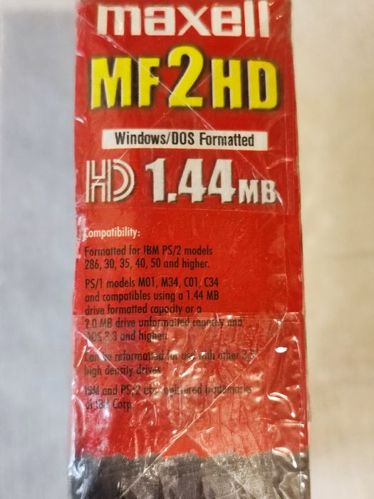Dischete Maxell MF2HD 1.44MB sigilate, set 10 buc, retro PC