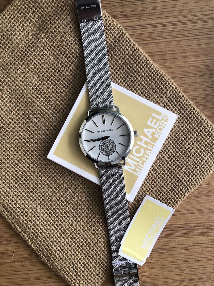 Ceas Michael Kors dama Colectia Portia silver 36mm dismetrul