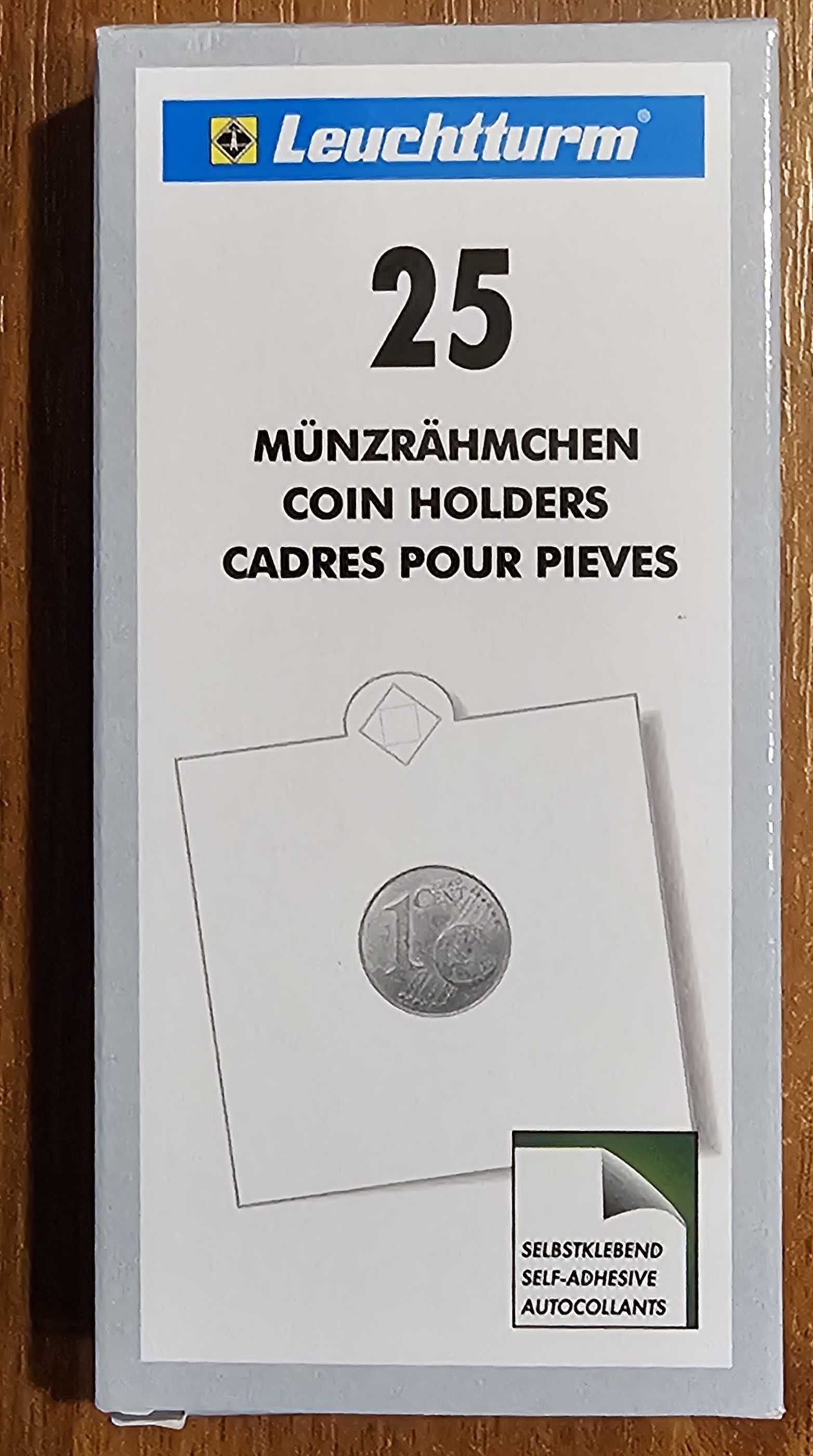 Cartonașe autoadezive pentru monede, marca Leuchtturm (Germania)