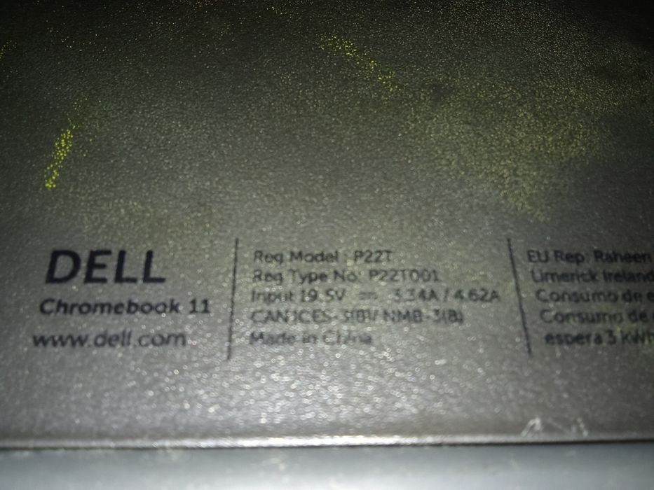 Dell Chromebook 11 model P22T 11.6" screen, Webcam