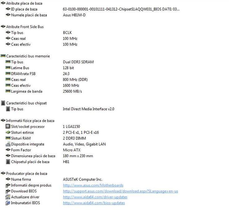 Kit i5 4590S+MB Asus H81M-D+12 GB DDR3