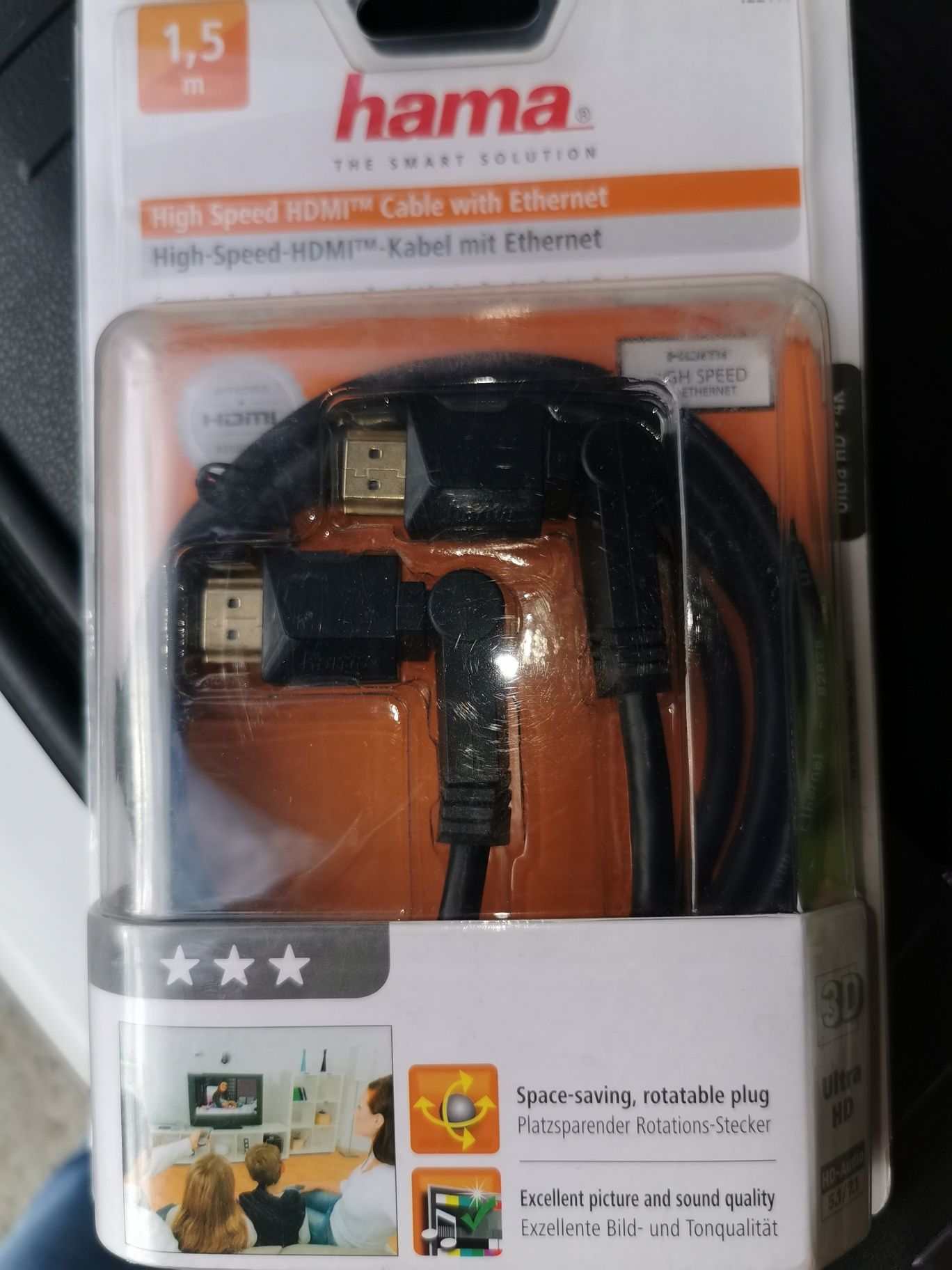 Cablu HDMI mufă rotativa