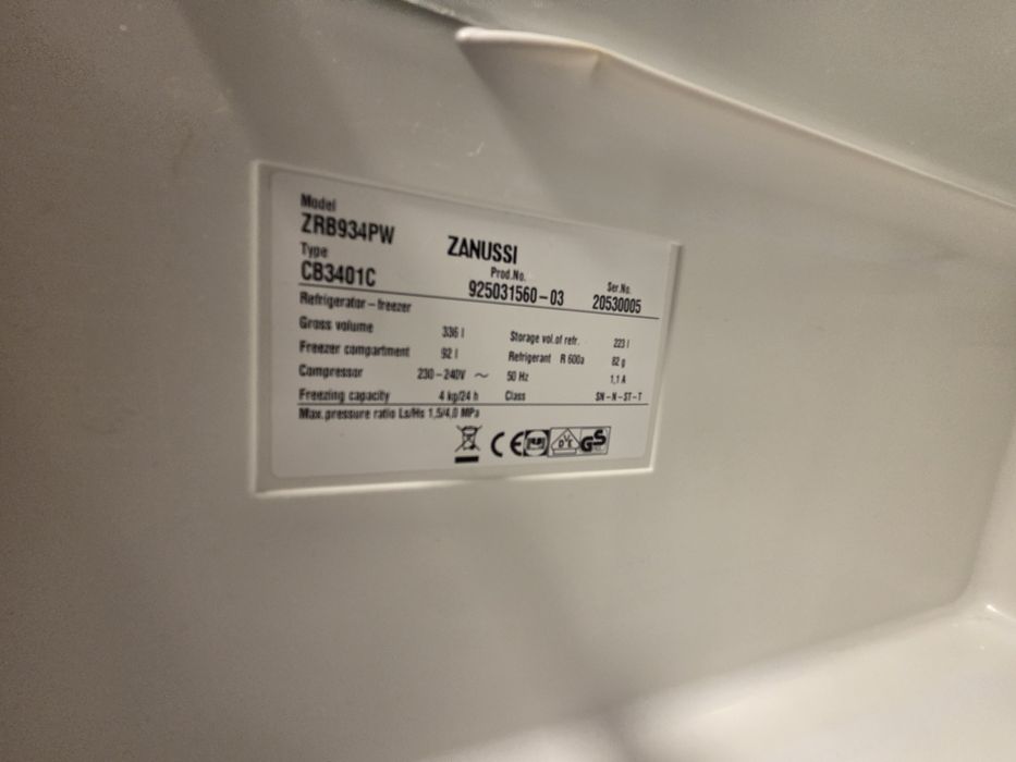 Combina frigorofica Zanussi