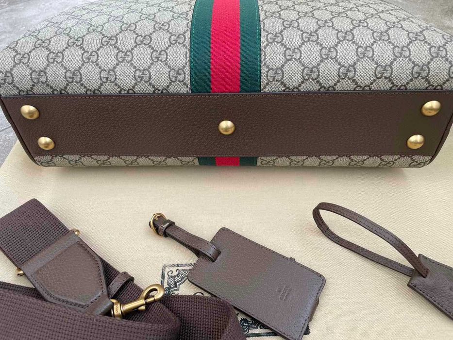 Geanta GUCCI Originala Ophidia Gucci Supreme Canvas Bowling Savoy GG