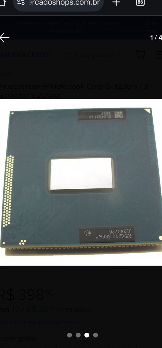 Процесор  Intel Pentium Processor B960 2M Cache 2.20 GHz