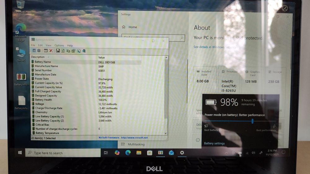 Laptop 2 în 1 Dell Inspiron 7386 Intel i5 8265 8GB RAM SSD 256 GB