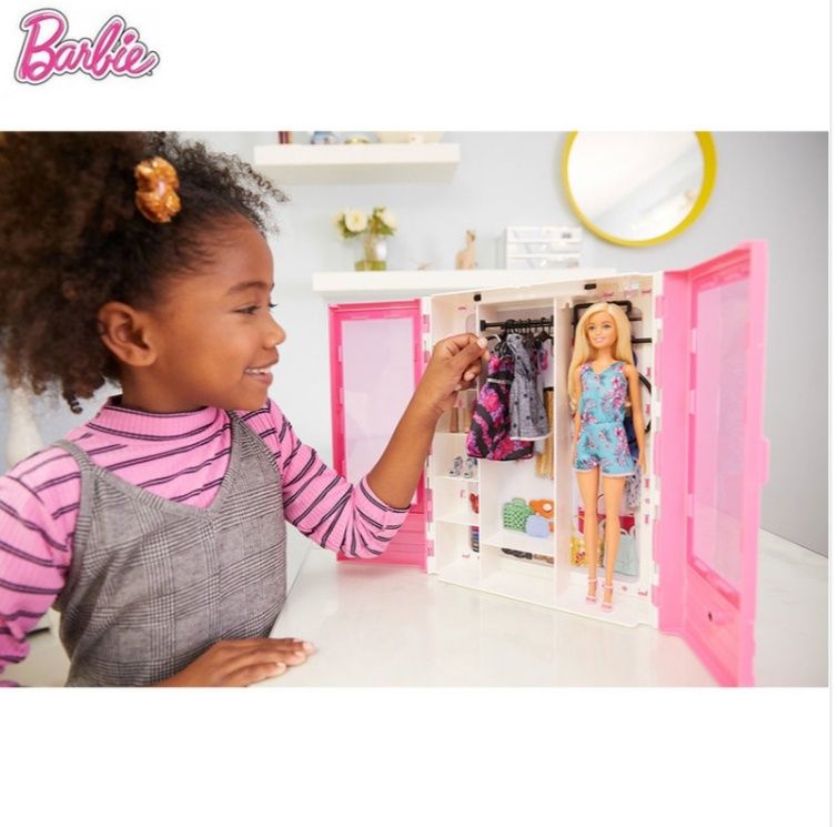 Кукла Барби Barbie Гардероб с аксесоари и кукла детски играчки