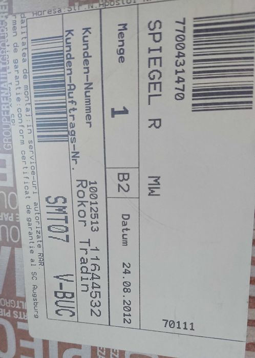 Oglinda dreapta originala - Renault Megane 1  Grandtour