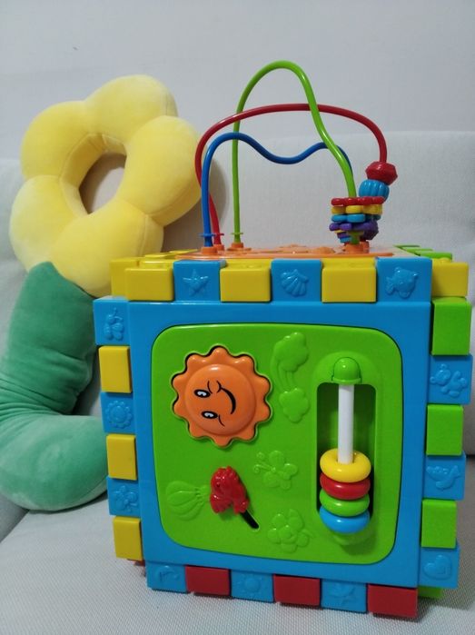 Cub jucarie Playgo creativ activitati puzzle bebe bebelusi PlayGo