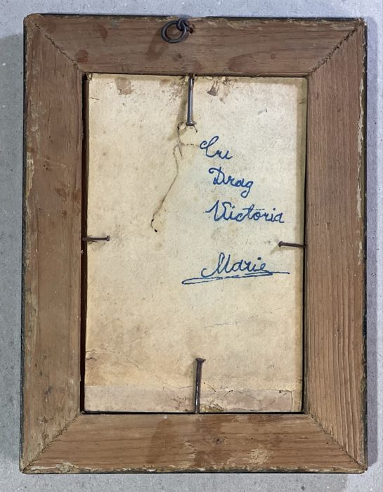 Tablou vechi Regina Maria-carton subtire