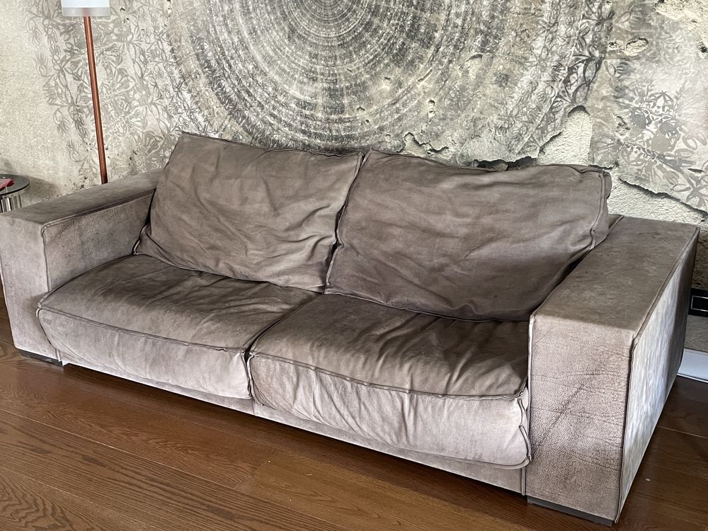 Canapea Baxter Budapest - piele intoarsa, culoare maro