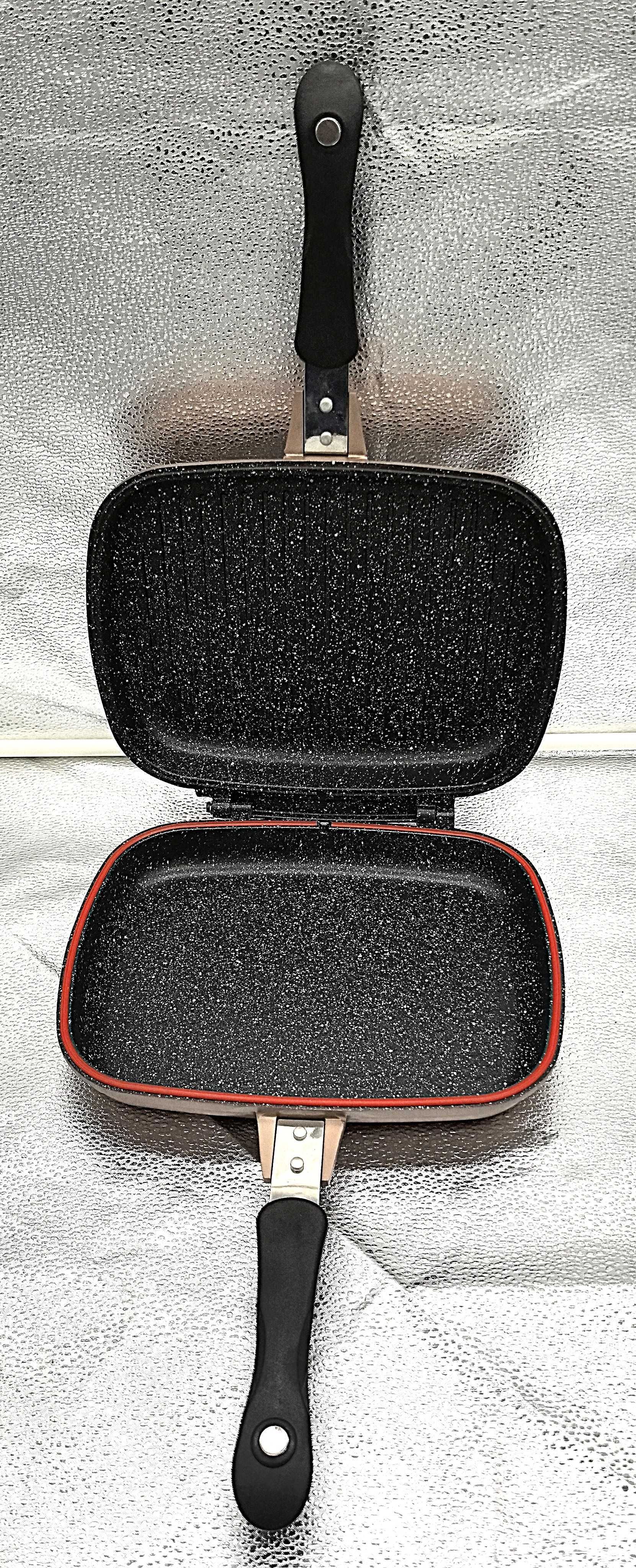Tigaie dubla antiaderenta 28cm, Royalty Line, visiniu, gatire rapida