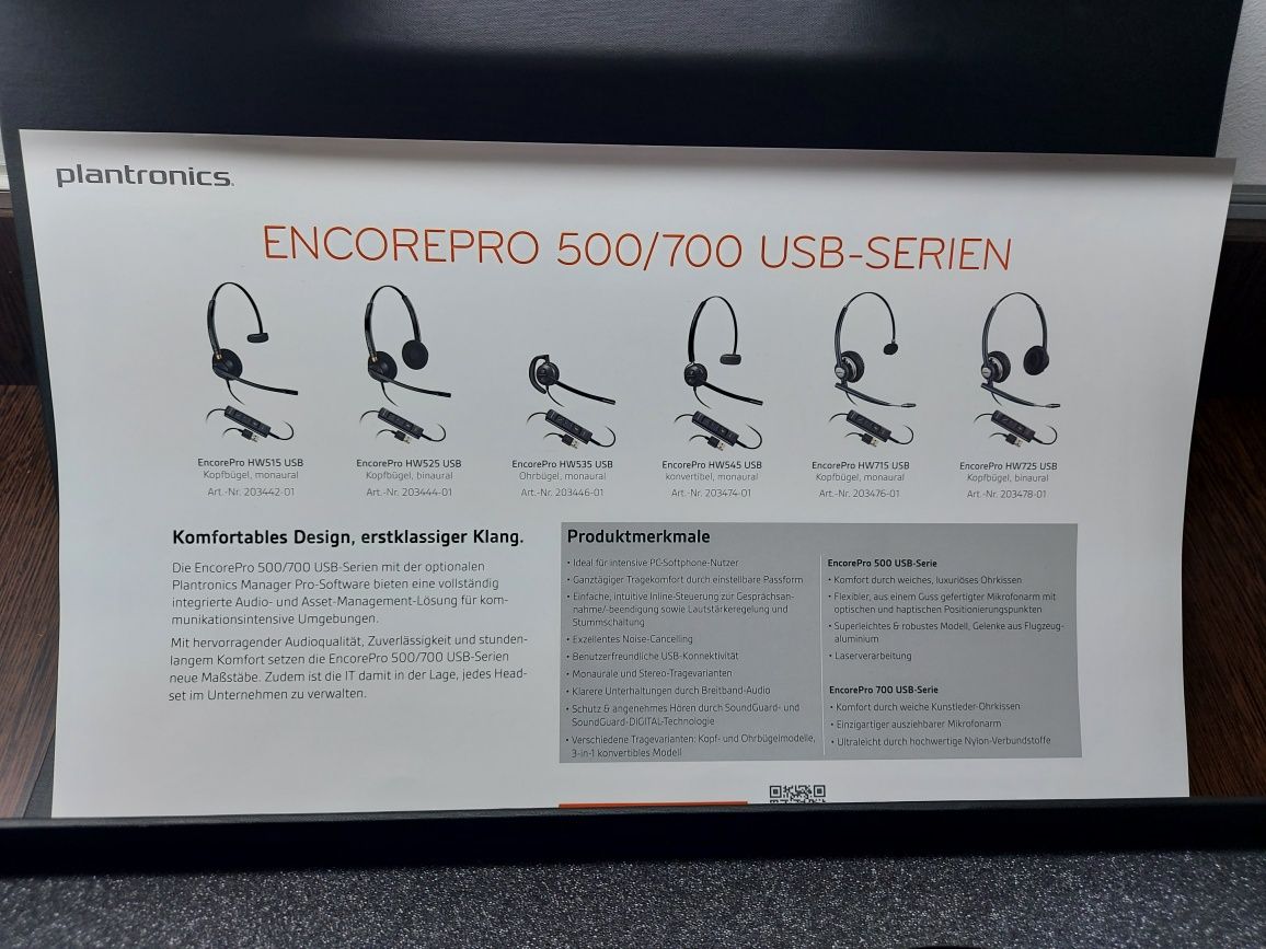 Plantronics Encorepro 500/700 USB - serien
