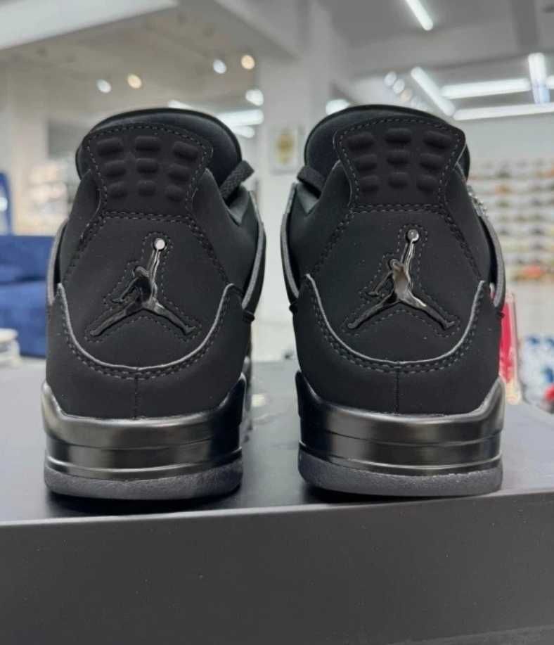 Adidasi Nike Air Jordan 4 BLACK CAT negri - verificare colet -full box