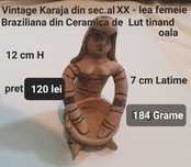 Statuie Braziliana Karaja/Ceramica de Lut