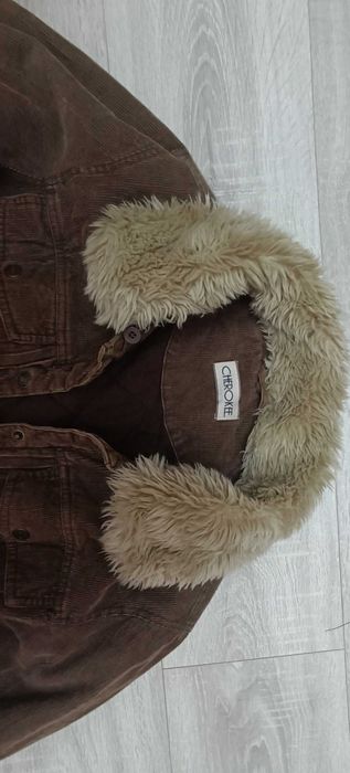 Geaca Jacheta Velur căptușită Guler detasabil