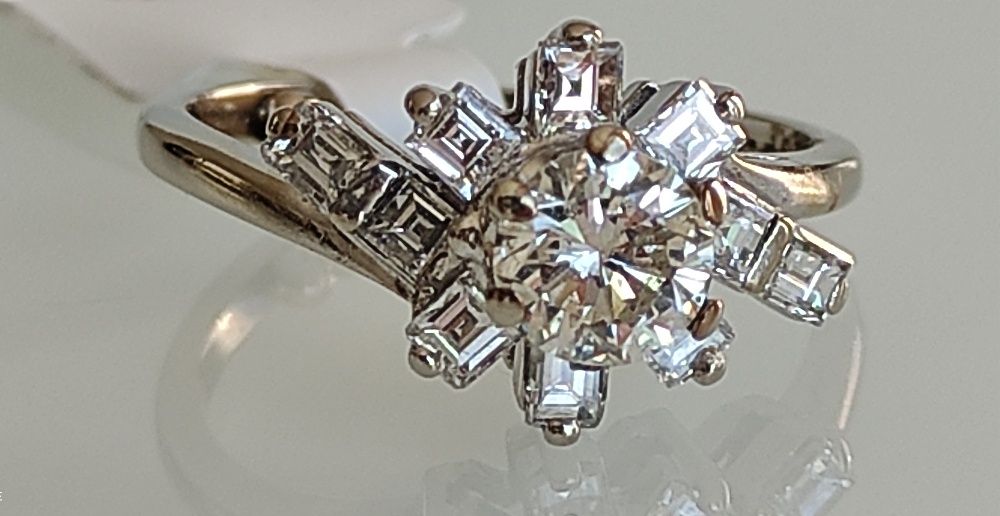 Inel logodna cu diamant 1.15ct aur 14k