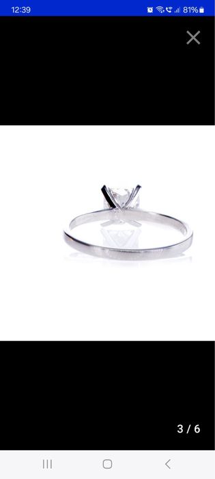 Inel din aur alb, cu diamant natural de 1,12 carate