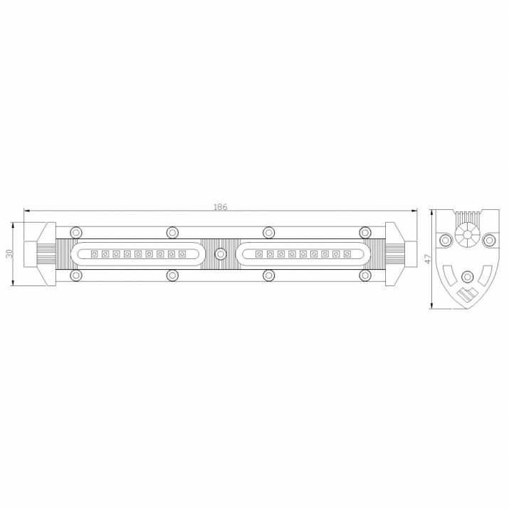 18.6 См 54W Мощен LED Лед Диоден Бар Ултра Тънък Халоген 12V 24V