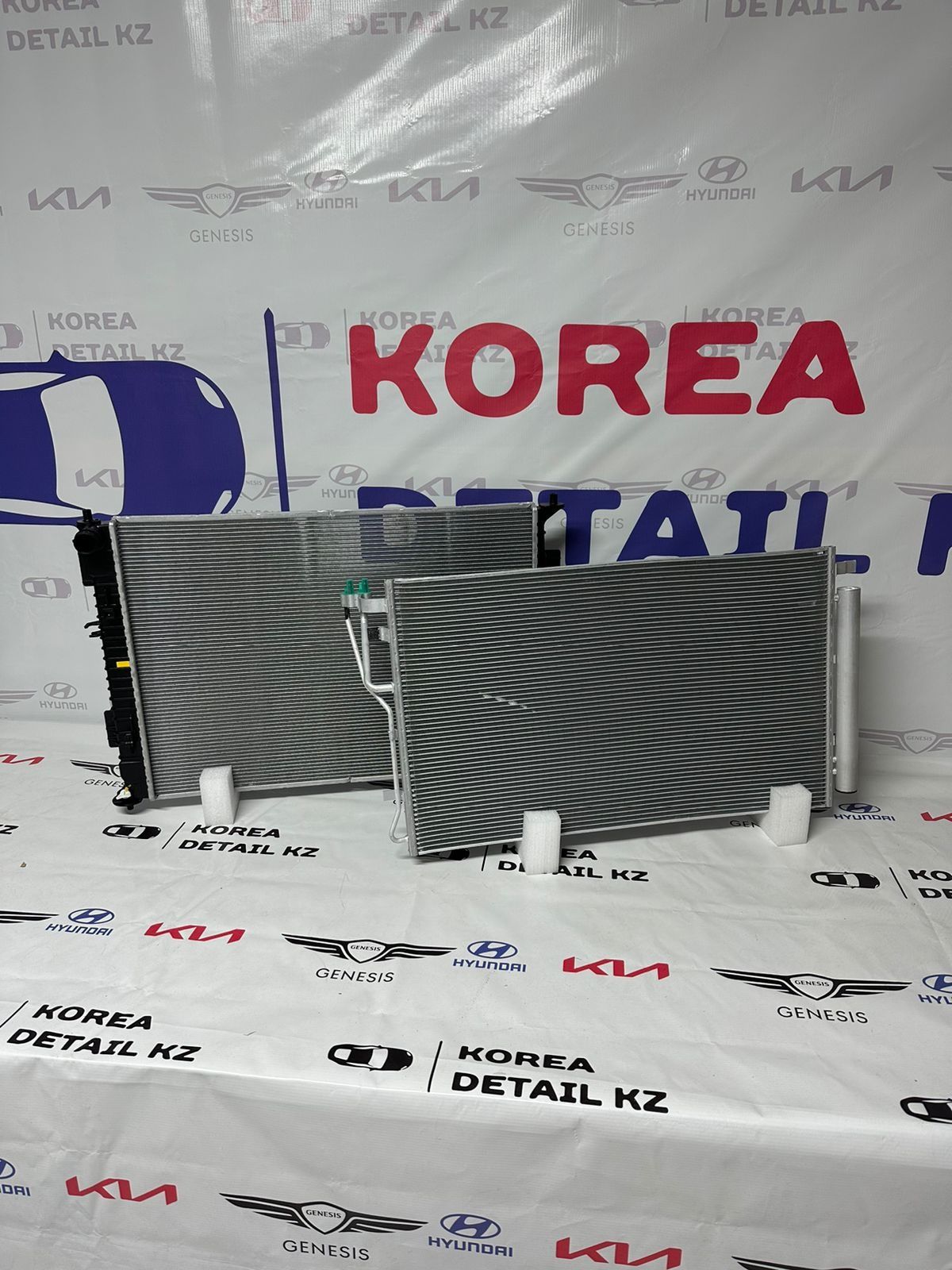 Радиатор основной и радиатор кондиционера на Hyundai Palisade