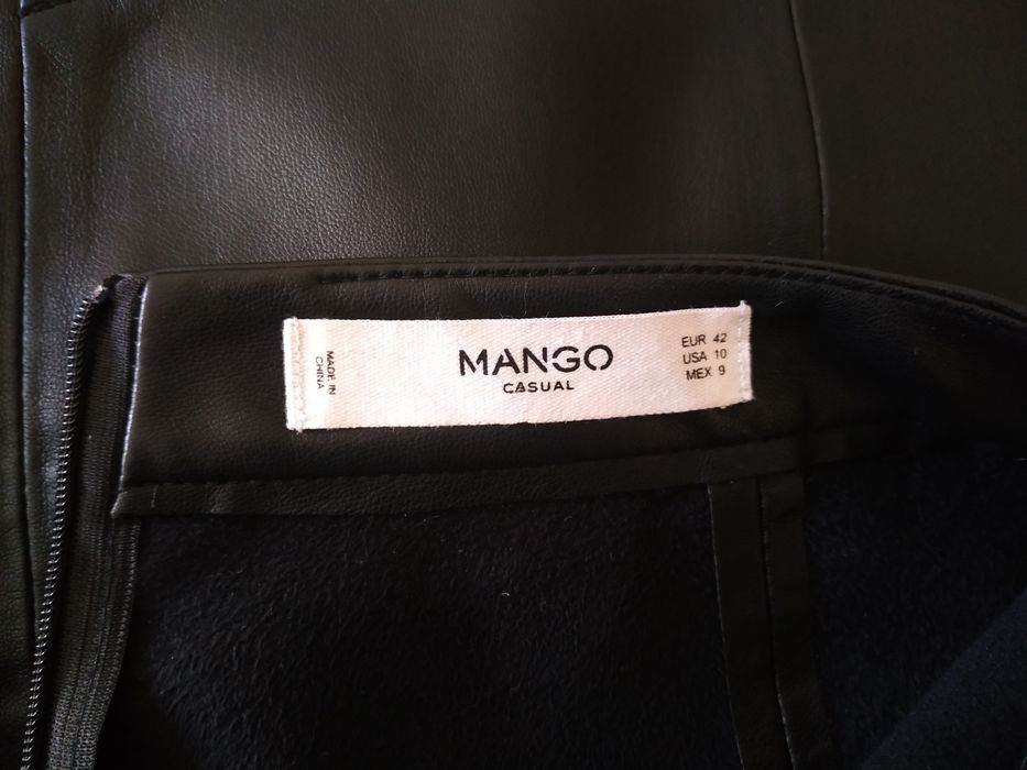 Кожаная юбка - карандаш, Mango