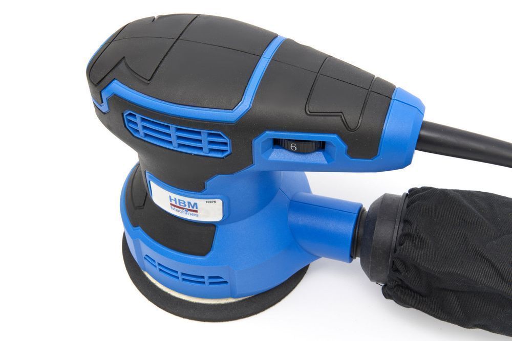 Masina de slefuit excentric variabil 320w cu 12 discuri abrazive hbm