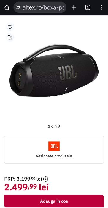 JBL Boombox 3 Wi.Fi 200W ca noua, garantie 24.08.2026