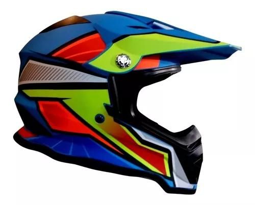 Ендуро каска №3826 YELLOW/BLUE